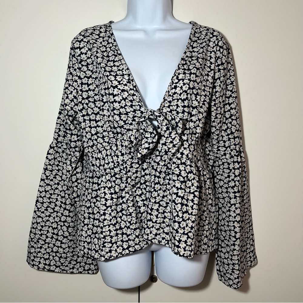 Black Floral Blouse